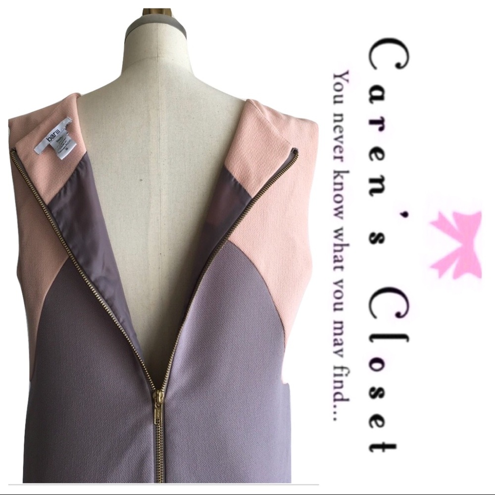 Bar lll Peach & Gray Sleeveless Shift Dress - Picture 5 of 5